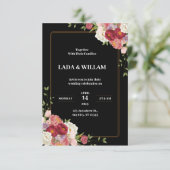 Donkerrode Bloedweddenschap Kaart (Staand voorkant)