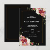 Donkerrode Bloedweddenschap Kaart (Voorkant / Achterkant)