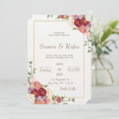 Donkerrode Bloedweddenschap Kaart (Staand voorkant)