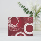 Donkerrode bloem AI-kunst  Feestdagenkaart (Staand voorkant)