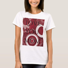 Donkerrode bloem AI-kunst T-shirt
