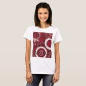 Donkerrode bloem AI-kunst T-shirt (Voorkant volledig)