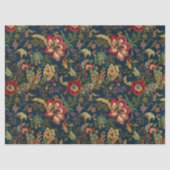 Donkerrode bloemen Chinoiserie Decoupage Tissuepapier (Voorkant)