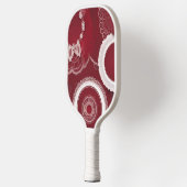 Donkerrode Bloemen Pickleball Paddle (Links)