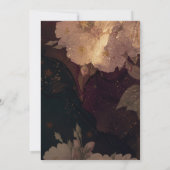 Donkerrode Botanische Gotische Boho Bloemen Handva Kaart (Achterkant)