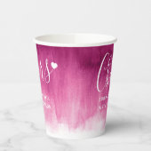 Donkerrode bruine abstracte bruiloft papieren bekers (Links)