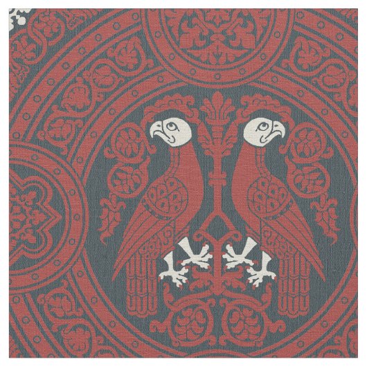 Donkerrode Byzantijnse vogels Stof (Close Up)