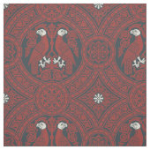 Donkerrode Byzantijnse vogels Stof (Swatch)