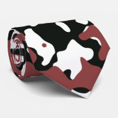 Donkerrode camouflage in zwart en wit stropdas (Opgerold)