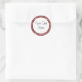 Donkerrode Check Sticker (Tas)