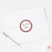 Donkerrode Check Sticker (Envelop)