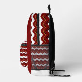 Donkerrode Chevron Rugzak – Stijlvol & Chic (Rechts)