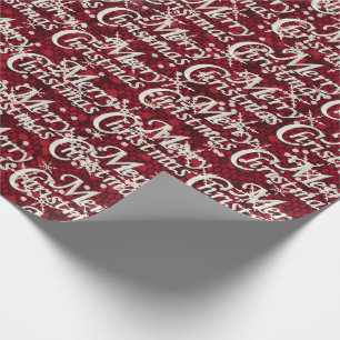 Donkerrode Confetti kerst Cadeaupapier