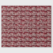 Donkerrode Confetti voor kerst Cadeaupapier (Vlak)