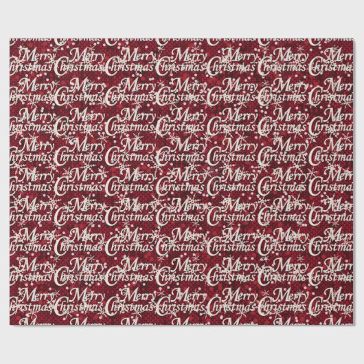 Donkerrode Confetti voor kerst Cadeaupapier (Vlak)