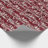 Donkerrode Confetti voor kerst Cadeaupapier (Hoek)