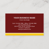 Donkerrode constructie Bulldozer graafmachine Visitekaartje (Achterkant)