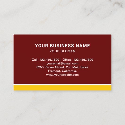 Donkerrode constructie Bulldozer graafmachine Visitekaartje (Achterkant)