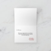 Donkerrode "dank u voor het gespreks" Kaart (Binnen)