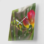 donkerrode diepte vierkante klok (Hoek)