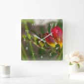 donkerrode diepte vierkante klok (Huis)