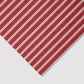 Donkerrode en beige strepen tissuepapier (Detail)