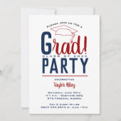 Donkerrode en blauwe gradatiepartij kaart (Voorkant)