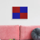 Donkerrode en blauwe rechthoeken canvas afdruk (Insitu (Woonkamer))