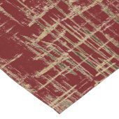 Donkerrode en gouden moderne kunst korte tafelloper (Hoek)