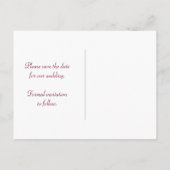 Donkerrode en gouden wervelingen redden de datum aankondigingskaart (Achterkant)