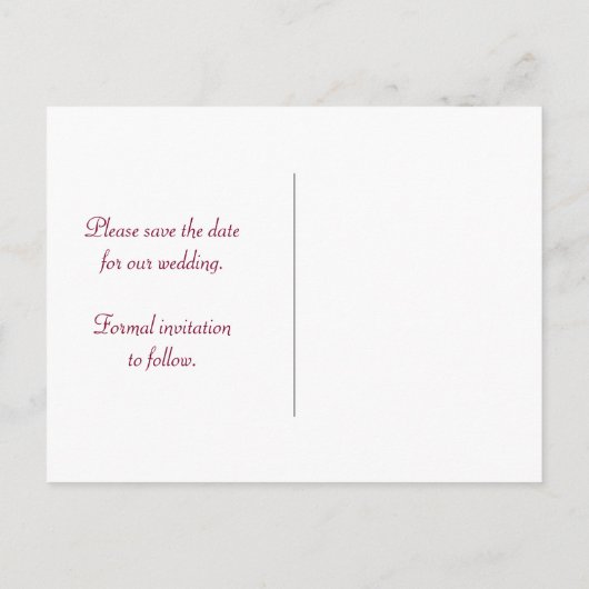 Donkerrode en gouden wervelingen redden de datum aankondigingskaart (Achterkant)