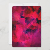Donkerrode en Paarse Abstracte verjaardag Kaart (Achterkant)
