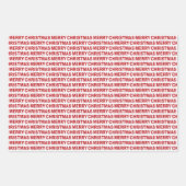 Donkerrode en witte kersttypografie inpakpapier vel (Voorkant 2)