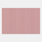 Donkerrode en witte strepen inpakpapier vel (Voorkant 3)