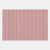 Donkerrode en witte strepen inpakpapier vel (Voorkant)