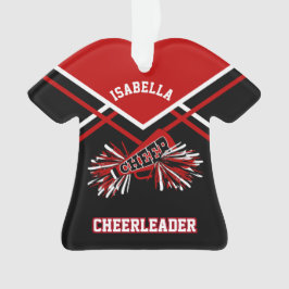 Donkerrode en zwarte Cheerleader Ornament