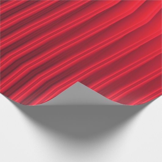 Donkerrode en zwarte funky Lines Cadeaupapier (Hoek)