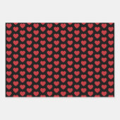 Donkerrode en zwarte papierbladen voor het oppakke inpakpapier vel (Voorkant 3)