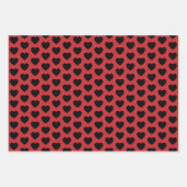 Donkerrode en zwarte papierbladen voor het oppakke inpakpapier vel (Voorkant 2)