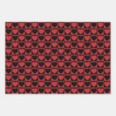 Donkerrode en zwarte papierbladen voor het oppakke inpakpapier vel (Voorkant)