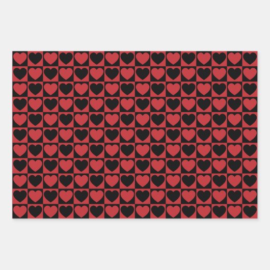 Donkerrode en zwarte papierbladen voor het oppakke inpakpapier vel (Voorkant)