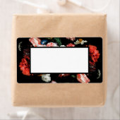 Donkerrode en zwarte platte Adresetiketten Etiket (Insitu)