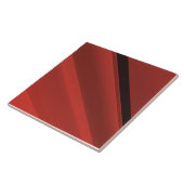 Donkerrode en zwarte strepen, populair patroon,  tegeltje (Zijkant)