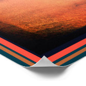 Donkerrode Fantasy Alien woestijn Poster (Hoek)