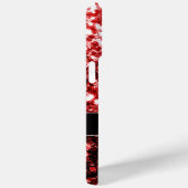 Donkerrode faux glitter fonkelt Monogram Case-Mate iPhone Case (Achterkant / Rechts)