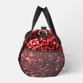 Donkerrode faux glitter fonkelt Monogram Plunjezak (Rechts)