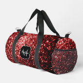 Donkerrode faux glitter fonkelt Monogram Plunjezak (Rechterhoek)