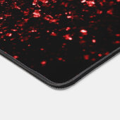 Donkerrode faux glitter schittert bureaumat (Hoek)