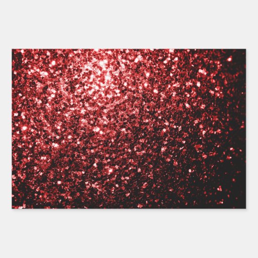 Donkerrode faux glitter sparkles bling inpakpapier vel (Voorkant 2)