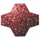 Donkerrode faux glitter sparkles bling voetbal (Enkel)